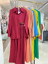 Casual Collar Down Wide Sleeves Shirt With Pants